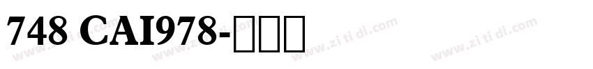 748 CAI978字体转换